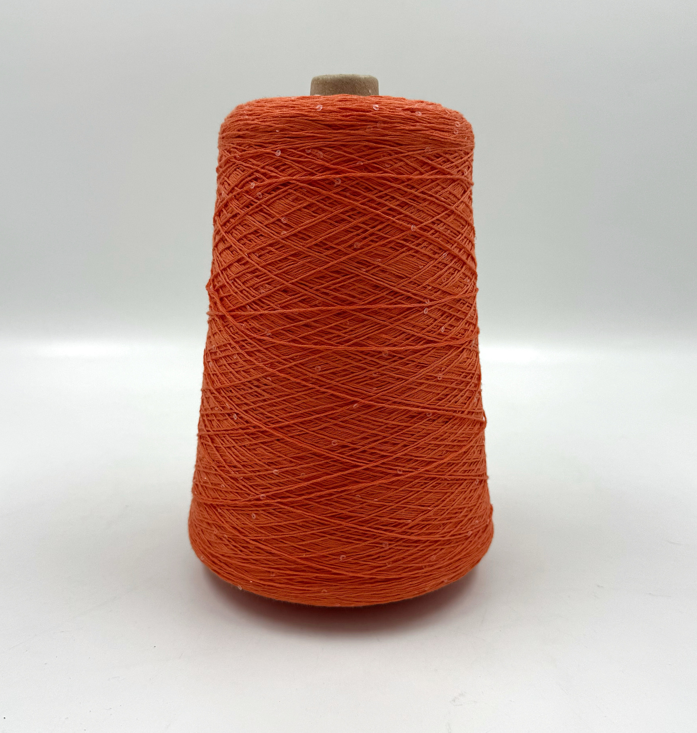 Пряжа Cotton Paillettes, D&C Yarns, хлопок, цвет оранжевый